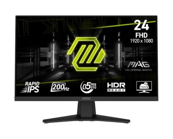 ⁦MSI MAG 244F (24INCH-1080-IPS=200Hz-0.5ms)⁩ - الصورة ⁦1⁩