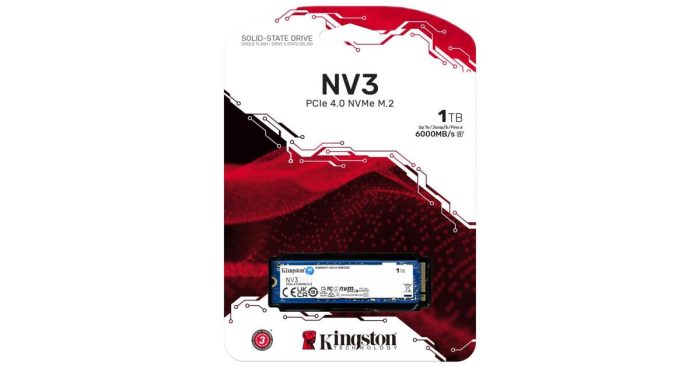 ⁦KINGSTON NV3 1TB NVMe 6000MB/s⁩ - الصورة ⁦1⁩