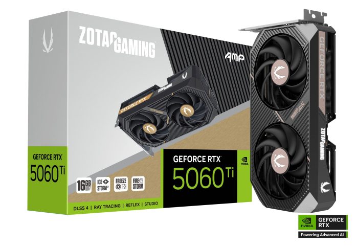 ⁦ZOTAC Gaming Geforce RTX 5060 TI 16GB AMP⁩ - الصورة ⁦1⁩