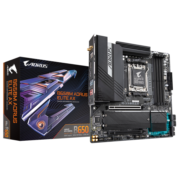 ⁦GIGABYTE B650M AORUS ELITE AX⁩ - الصورة ⁦1⁩