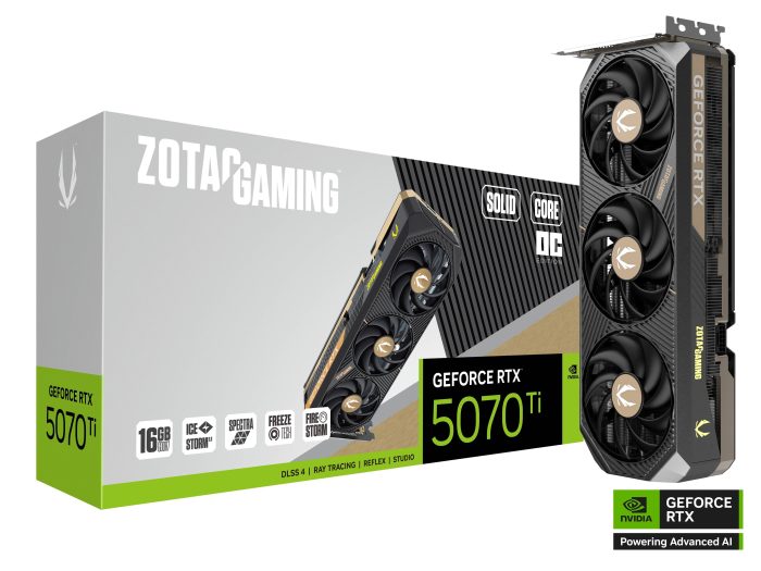 ⁦ZOTAC RTX 5070TI 16GB SOLID CORE OC⁩ - الصورة ⁦3⁩